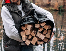 black firewood log carrier