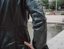 Detailed shot of the zipper and button accents on the Men's Jacket Coat, adding a touch of sophistication