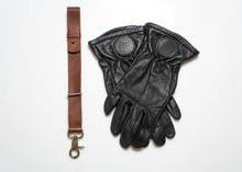 personalized brown leather glove strap for belt – handmade accessory
