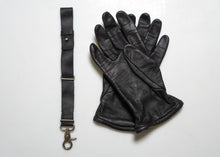 black leather glove clip holder – artisan made