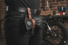 Handcrafted Leather Glove Strap Holder – Personalized Belt Clip for Gloves by FashionRacing