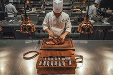 Rotolo di coltello | Borsa per coltelli in pelle da chef | Fatto a mano | Personalizzazione