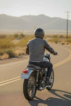Classic Café Racer Leather Motorcycle Jacket for Men – Black & Grey Handmade by Fashion Racing
