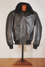 Chaqueta de cuero de aviador para hombre | Chaqueta bomber de cuero clásica