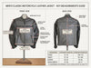 Classic Cafe Racer Leather Jacket — Black & Grey, Size 50-5