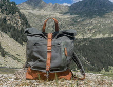 Waxed Canvas Leather Backpack | Handcrafted by artisans