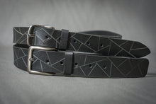 Black leather Belt 38 mm 43 mm for men women