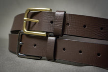 mens brown leather belts 