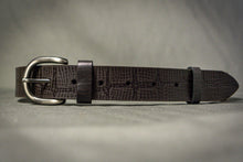 dark brow leather belt