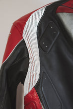 Men’s Motorcycle Sport Leather Jacket – Black & Red Cowhide by Fashion Racing