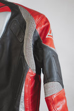 Men’s Motorcycle Sport Leather Jacket – Black & Red Cowhide by Fashion Racing