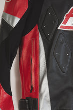 Men’s Motorcycle Sport Leather Jacket – Black & Red Cowhide by Fashion Racing