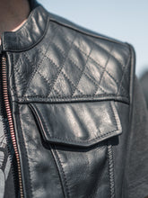 Custom Motorcycle Leather Vest, Black