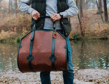 Leather Firewood Log Carrier