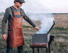 BBQ Grilling mens leather apron