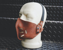 Custom Leather Mask, Face Leather Mask, Motorcycle Mask, Cafe Racer Mask, Brown Leather Mask, Biker's Leather Mask, Leather Helmet Mask