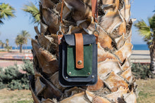 leather phone crossbody bag with wide strap