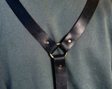 black leather straps