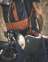 Bikers Leather Backpack, Roll Top Backpack
