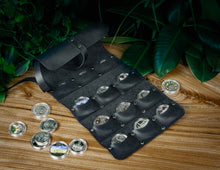 Black Leather Coin Roll Case