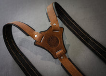 Strong Suspenders from Brown and Black Leather. Personalised Gift for Men, Dad, Groom