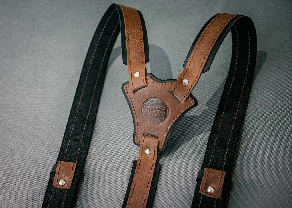 Y Back Style Men Women Gift Leather Unisex Suspenders Suspenders