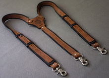 Men's Brown Leather Suspenders, Gift for Men 