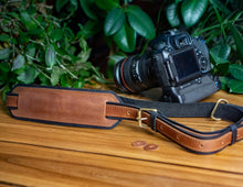 Brown with black leather Camera Strap | Photographer Camera Leather Harness | Handmade | Personalized