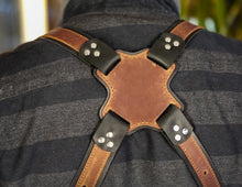 Personalized LEATHER CAMERA HARNESS | Dual camera straps
