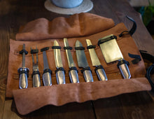 Chefs Leather Knife Roll, minimalist knife roll, Knife roll,Chef knife roll, Case knife, Knife bag, Bestseller