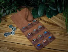 Brown Leather Coin Roll Case