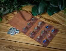 Brown Leather Coin Roll Case