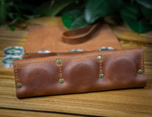 Brown Leather Coin Roll storage