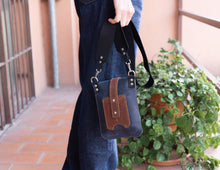 Crossbody Bag | Handcrafted in black, blue, brown leather