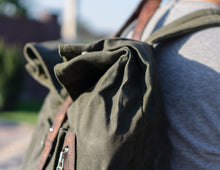 Canvas Leather Backpack | Vintage Laptop Rucksack | Handmade by Fashion Racing