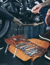 Leather Tool Roll, Motorcycle Tool Bag