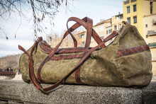 Waxed Canvas Duffle Bag Khaki