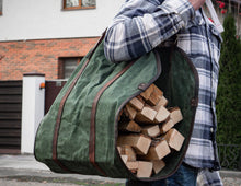 Firewood Log Carrier | Canvas Log Carrier | Handcrafted | Personalised Gift by Fashion Racing