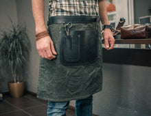 Vintage Full Grain Leather Half Apron for Chefs, Artists and Waiters, Perfect for Hobbyists, Hospitality Business, Home Cooks & Bakers