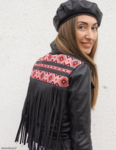 Leather Fringe Jacket/ Boho Chic Leather Jacket / Gypsy leather jacket/ ethnic jacket/ leather boho jacket, Coachella leather jacket