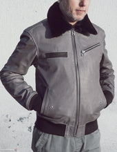 Leather flying jacket. jaсket pilot, vintage style leather jacket, leather bomber, army jacket, aviator leather jacket