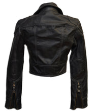 Classic leather crop biker jacket, cafe-racer leather jacket, motorbike jacket, motorcycle jacket, women leather jacket, rock-n-roll jackets