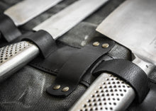 knife roll canvas | leather knife roll | knife carrier | personalized chef gift | chefs tool bag handmade by Fashion-Racing