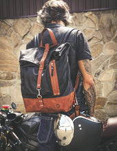 Leather backpack for men, handmade