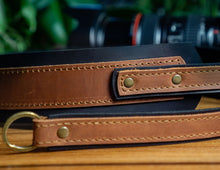 Brown black strap for camera