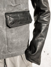 Shirt Jacket, Motorcycle Jacket, Waxed Canvas Leather Jacket, Men's Leather Jacket, Cafe Racer Jacket