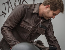Men's Leather Shirt, Motorcycle Leather Jacket, Japanese Style Leather Jacket, Trucker Leather Jacket, Cafe Racer Jacket for Men