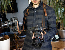 Camera Leather Harness Brown Black