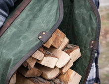 Firewood Log Carrier | Canvas Log Carrier | Handcrafted | Personalised Gift by Fashion Racing