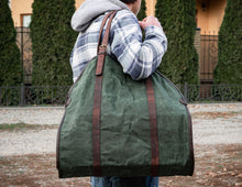 Firewood Log Carrier | Canvas Log Carrier | Handcrafted | Personalised Gift by Fashion Racing